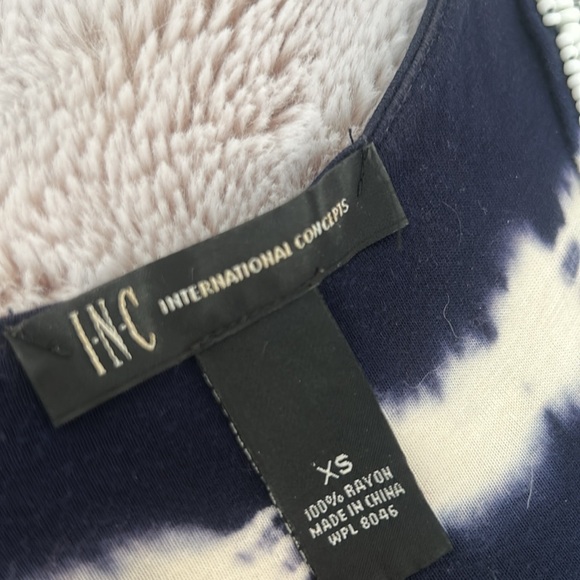 INC navy and white embellished maxi - Picture 4 of 9